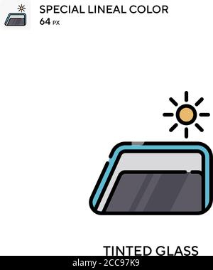 Tinted glass Special lineal color vector icon. Illustration symbol design template for web mobile UI element. Stock Vector