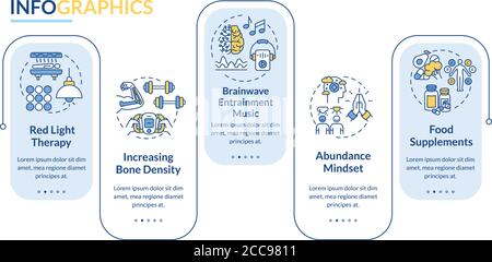 Biohacking tips vector infographic template Stock Vector