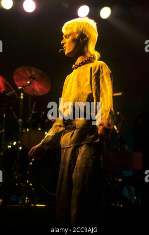 Annabel Lamb live at a concert on her 'The Flame' tour. London, May 15, 1984 | usage worldwide Stock Photo