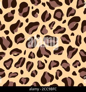 Abstract animal skin leopard seamless pattern design. Jaguar, leopard, cheetah, panther fur. Vector illustration background Stock Vector
