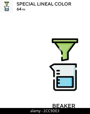 Beaker Special lineal color icon. Illustration symbol design template ...