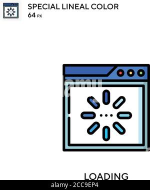 Loading Special lineal color vector icon. Illustration symbol design template for web mobile UI element. Stock Vector