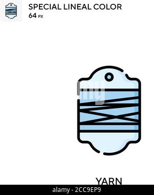 Yarn Special lineal color vector icon. Illustration symbol design template for web mobile UI element. Stock Vector