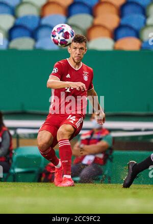 Lisbon, Lissabon, Portugal, 19th August 2020.  Ivan PERISIC, FCB 14   in the semifinal match UEFA Champions League, final tournament FC BAYERN MUENCHEN - OLYMPIQUE LYON 3-0 in season 2019/2020, FCB,  © Peter Schatz / Alamy Live News  / Pool   - UEFA REGULATIONS PROHIBIT ANY USE OF PHOTOGRAPHS as IMAGE SEQUENCES and/or QUASI-VIDEO -  National and international News-Agencies OUT Editorial Use ONLY Stock Photo