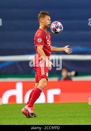 Lisbon, Lissabon, Portugal, 19th August 2020.  Joshua KIMMICH, FCB 32   in the semifinal match UEFA Champions League, final tournament FC BAYERN MUENCHEN - OLYMPIQUE LYON 3-0 in season 2019/2020, FCB,  © Peter Schatz / Alamy Live News  / Pool   - UEFA REGULATIONS PROHIBIT ANY USE OF PHOTOGRAPHS as IMAGE SEQUENCES and/or QUASI-VIDEO -  National and international News-Agencies OUT Editorial Use ONLY Stock Photo