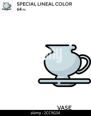 Vase Special lineal color vector icon. Illustration symbol design template for web mobile UI element. Stock Vector