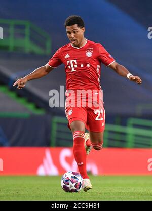 Lisbon, Lissabon, Portugal, 19th August 2020.  Serge GNABRY, FCB 22  in the semifinal match UEFA Champions League, final tournament FC BAYERN MUENCHEN - OLYMPIQUE LYON 3-0 in season 2019/2020, FCB,  © Peter Schatz / Alamy Live News / SVEN SIMON/ Frank Hoermann/ Pool   - UEFA REGULATIONS PROHIBIT ANY USE OF PHOTOGRAPHS as IMAGE SEQUENCES and/or QUASI-VIDEO -  National and international News-Agencies OUT Editorial Use ONLY Stock Photo