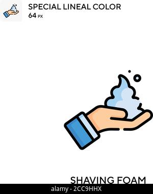 Shaving foam Special lineal color vector icon. Illustration symbol ...
