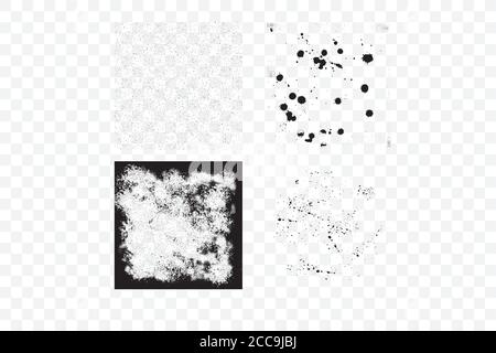 Abstract vector background of urban grunge textures in black and white color Stock Vector