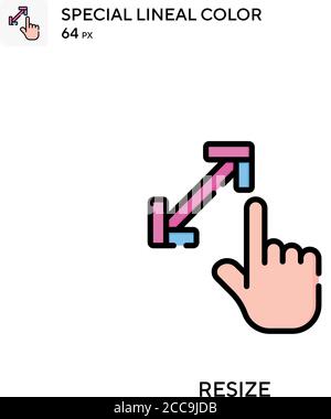 Resize Special lineal color vector icon. Illustration symbol design template for web mobile UI element. Stock Vector