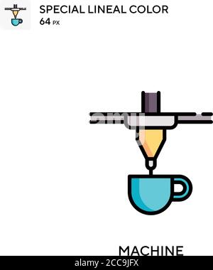 Machine learning Special lineal color icon. Illustration symbol design ...