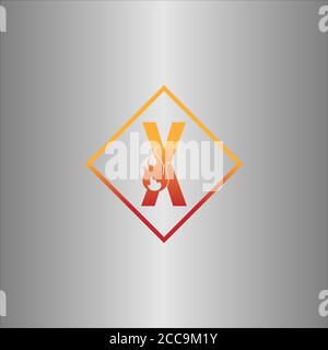 Alphabet combine flame icon template vector Stock Vector