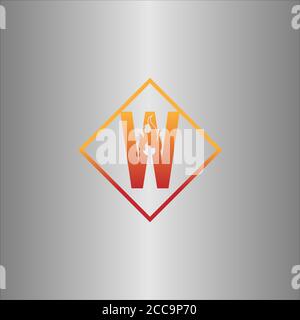 Alphabet combine flame icon template vector Stock Vector