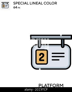 Platform Special lineal color vector icon. Illustration symbol design template for web mobile UI element. Stock Vector