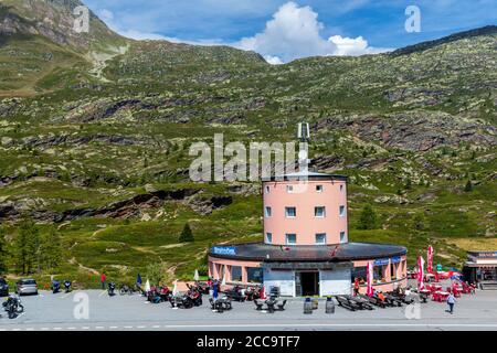 Simplon Pass cafe, Simplon, Valais, Switzerland Stock Photo