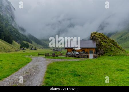 Beautiful exploration tour through the Appenzell mountains in Switzerland. - Appenzell/Alpstein/Switzerland Stock Photo