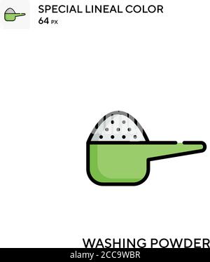 Washing powder Special lineal color vector icon. Illustration symbol design template for web mobile UI element. Stock Vector