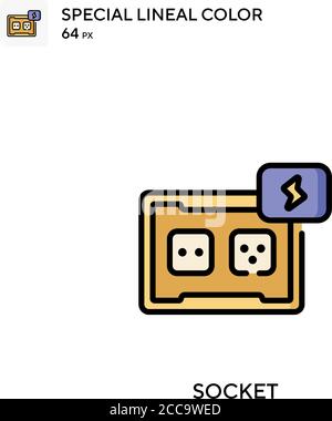 Socket Special lineal color vector icon. Illustration symbol design ...