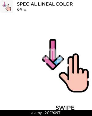 Swipe Special lineal color vector icon. Illustration symbol design ...