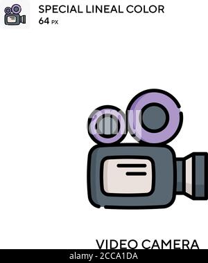 Video camera Special lineal color icon. Illustration symbol design ...