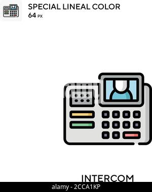 Intercom Special lineal color vector icon. Illustration symbol design template for web mobile UI element. Stock Vector