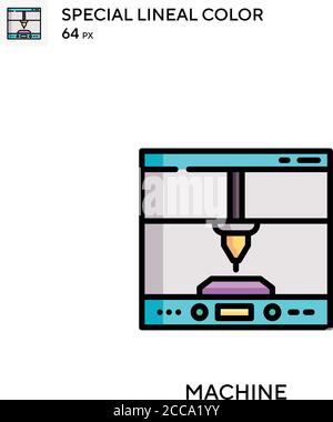 Machine learning Special lineal color icon. Illustration symbol design ...