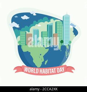 World habitat day Stock Vector