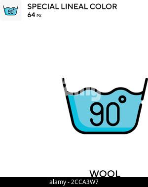Wool Special lineal color vector icon. Illustration symbol design ...