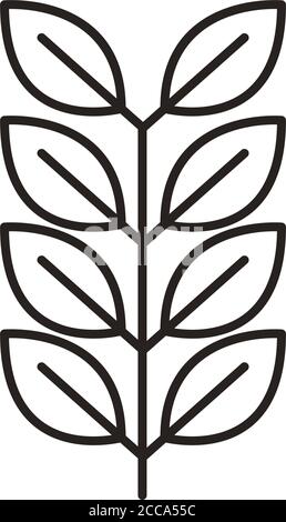 barley branch oktoberfest line style icon vector illustration design Stock Vector