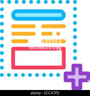 add new article on web site icon vector outline illustration Stock Vector