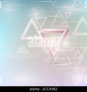 Abstract background from Penrose's triangles. Impossible figures. Concept of unreality. Optical deception. Infinity of space. Vector illustration. Stock Vector