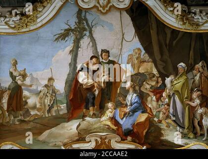 Rachel Hiding the Teraphim from her Father Laban. Museum: Palazzo  Patriarcale, Udine. Author: GIOVANNI BATTISTA TIEPOLO Stock Photo - Alamy