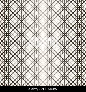 Vector seamless pattern. Infinitely repeating elegant modern geometrical texture. Hexagonal linear grid with hexagons, rhombuses, triangles. Halftone Stock Vector