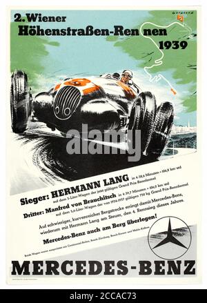 German Mercedes BenzCar Racing Championship 1939 Poster