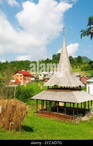 Romania, Maramures, Carpates, region of wooden village. Stock Photo