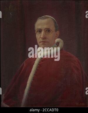 Portrait of the Pope Pius XII (1876-1958). Museum: Grootseminarie Mechelen. Author: ANONYMOUS. Stock Photo