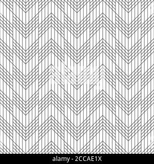 Seamless pattern. Modern stylish geometrical texture in the form of waves. Regularly repeating linear zigzag shapes. Abstract textured background. Vec Stock Vector