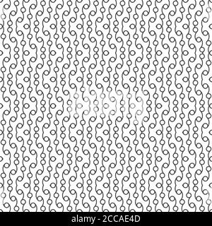 Seamless pattern. Modern stylish texture. Regularly repeating monochrome ornament with circles, dots, arcs. Vector element of graphical design Stock Vector