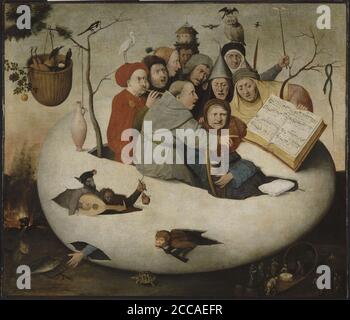 Concert in the Egg. Museum: Musée des Beaux-Arts, Lille. Author: HIERONYMUS BOSCH. Stock Photo