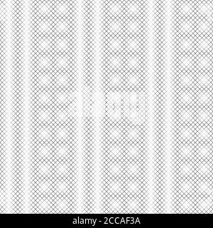 Seamless pattern. Modern halftone texture. Regularly repeating linear grids from rhombuses with decreasing contour thickness. Geometric illustration f Stock Vector