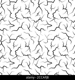 Seamless pattern. Monochrome texture. Regularly repeating torn edges. Vector element of graphical design Stock Vector