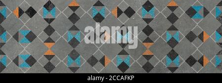 Abstract retro pattern of geometric shapes. Stock Photo