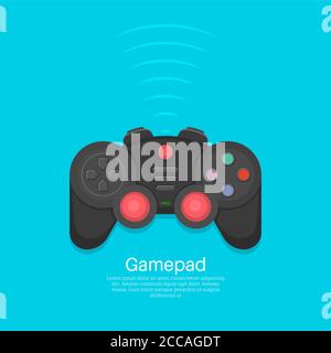 Gamepad Icon.Joystick.Device for video games.Wireless equipment, controller. An element for design. Vector illustration in flat style. Stock Vector