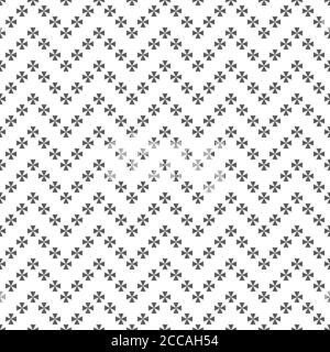 Vector seamless pattern. Abstract small textured background. Classical simple repeating geometrical zigzag shapes with triangles, crosses. Surface for Stock Vector