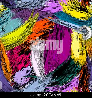 seamless abstract background pattern, with paint strokes and splashes Stock Vector