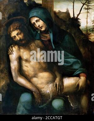 Pietà. Museum: Galleria Borghese, Rome. Author: SODOMA. Stock Photo