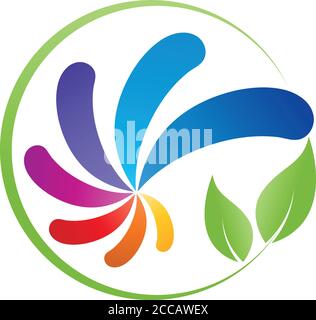 Spiral, coloured, painter, print shop, logo Stock Vector