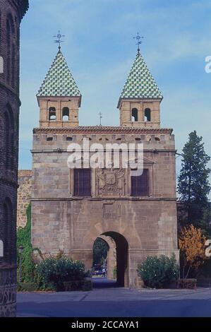 PUERTA NUEVA DE BISAGRA - S XVI. Author: COVARRUBIAS ALONSO. Location: EXTERIOR. Toledo. SPAIN. Stock Photo