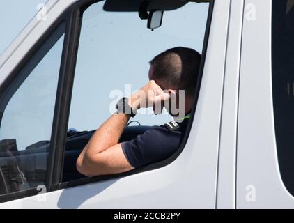 Border Force vehicle South Coast of UK Stock Photo