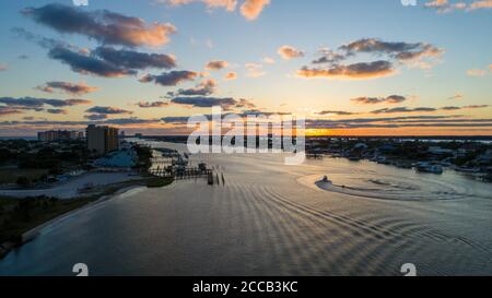 Ono Island & Perdido Key at sunset Stock Photo